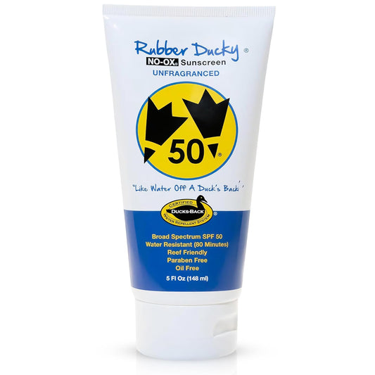 Rubber Ducky | Vitamin E Sunscreen with SPF 50, Water-Resistant Sunscreen for Face and Body | Broad Spectrum Lotion, Oil-Free Moisturizing Sunscreen, Alternative for Moisturizing Sunblock (1 pc., 5oz) | alldaygood beauty