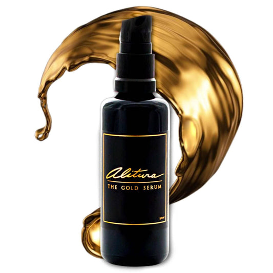 Alitura Anti-Aging Peptide & Collagen Gold Serum for Face – with Vitamin A, CoQ10 & Astaxanthin – Korean-Inspired Hydrating Serum for Wrinkles, Radiance & Firmness – 100ml