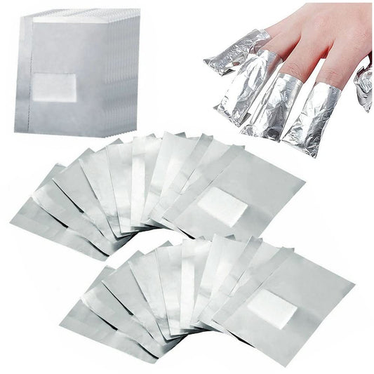 200Pcs Nail Polish Remover Gel Nail Foil Wraps Aluminium Soak Off Foils Cotton Pads Gel Nail Polish Wraps Removal Tool Finger Nail Polish Remover with Lint-Free Lager Cotton Pad