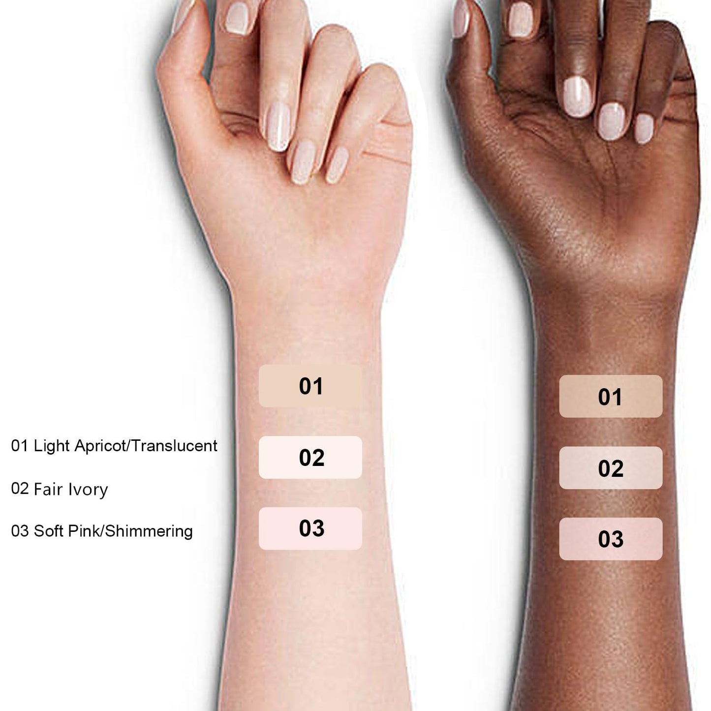 Setting Powder Lightweight Loose Powder Finishing Powder Long-Lasting Face Powder Waterproof with Soft Mushroom Powder Puff & Mirror, Matte Finish (Light Apricot/Translucent)-2 Boxes