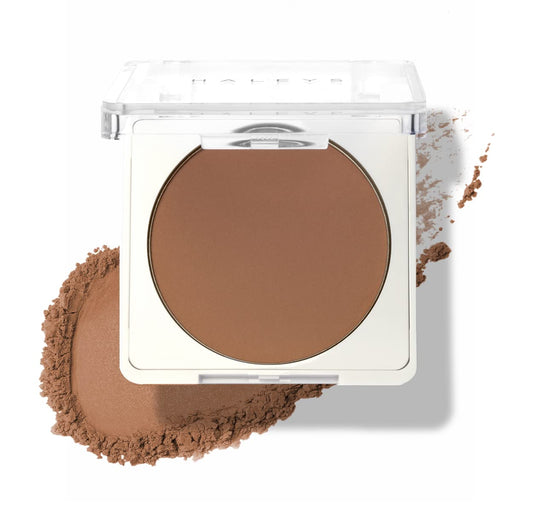 HALEYS Re-sculpt Smoothing Contour Powder (Dark) Lightweight, Non-Caking, Nourishing & Skin-Softening, Infused with Shea Butter & Chamomile Flower Water to Soothe Skin | alldaygood beauty