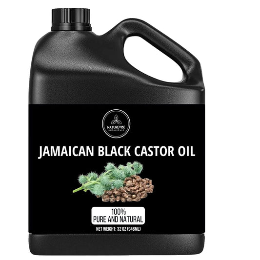 Naturevibe Botanicals Jamaican Black Castor Oil 32 Ounces | 100% Pure and Natural | Great for Skin Care and Hair Care | alldaygood beauty
