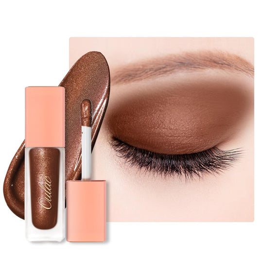 Oulac Matte Eye Shadow Matte Eyeshadow Coffe Eyeshadow Liquid Eye shadow Base& Cream Bronzer Duo| Buildable Smooth Eye Makeup, Wrinkle Resistant, Vegan, Cruelty-Free SA03 | alldaygood beauty
