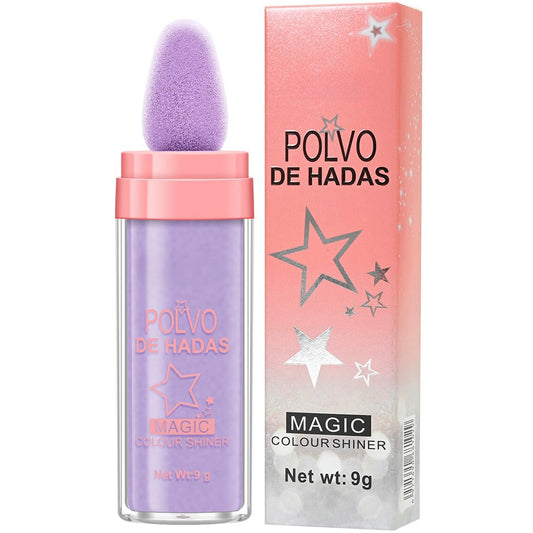 URQT Polvo De Hadas Fairy Highlight Patting Powder Highlighter Body Brightens the Natural Three-dimensional Face Powder Blusher (#04 Fantasy Purple) | alldaygood beauty