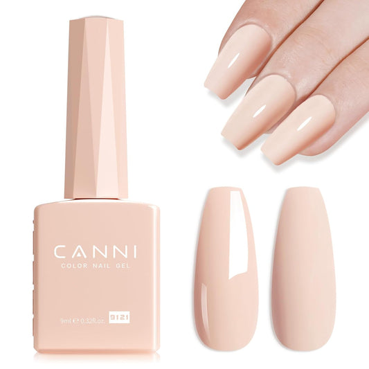 CANNI Nude Pink Gel Nail Polish – 0.3oz Sheer Skin Tone Color, Glossy Soak-Off UV/LED Nail Gel for Natural French Manicure, DIY & Salon Use | alldaygood beauty