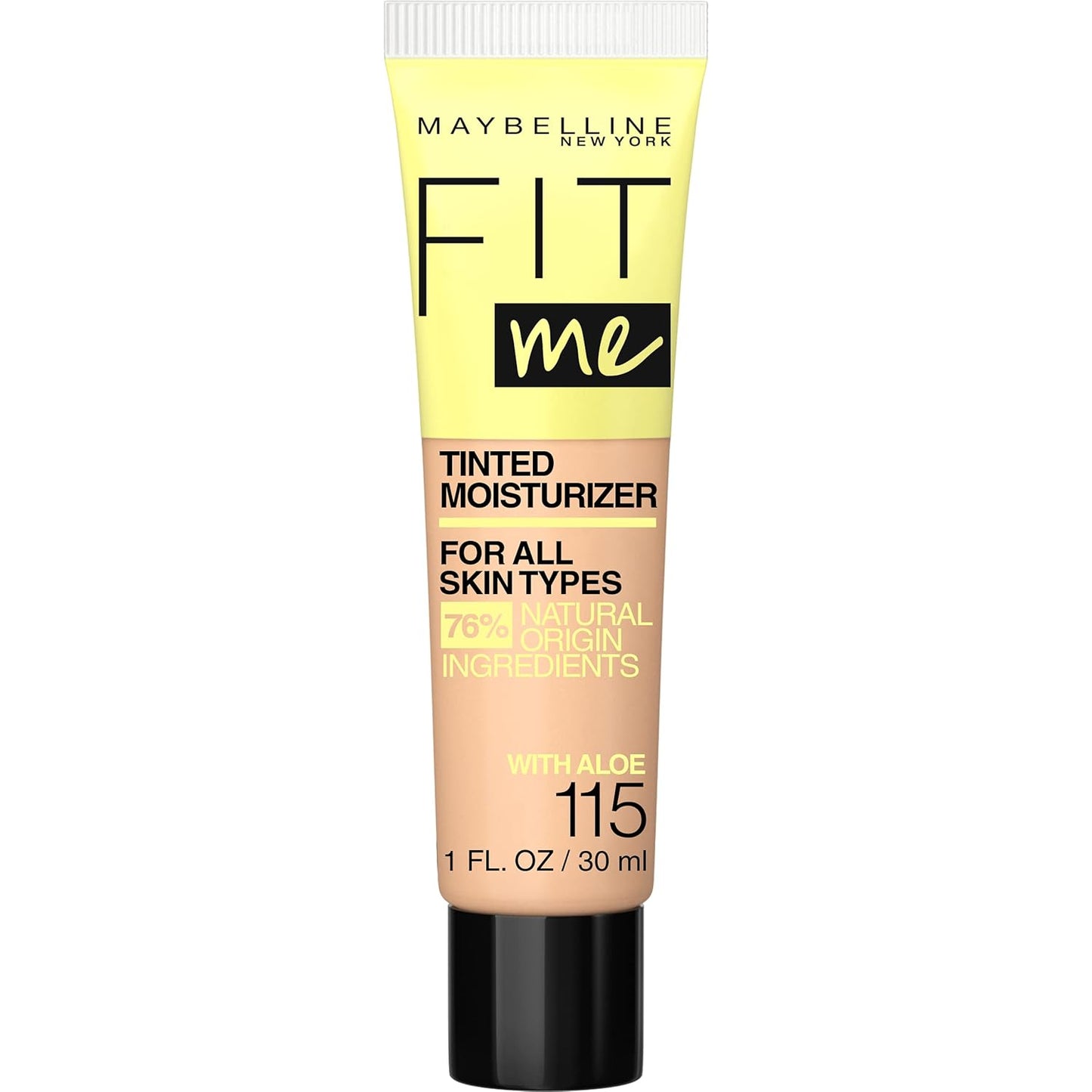 Maybelline Fit Me Tinted Moisturizer, Natural Coverage, Face Makeup, 115, 1 Count