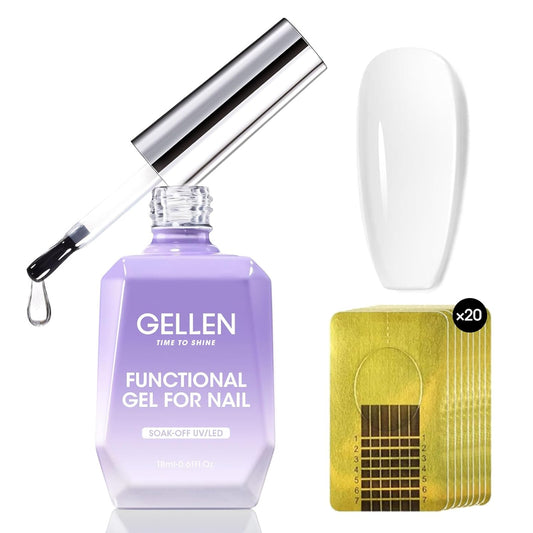 GELLEN 7 in 1 Builder Gel for Nails in a Bottle, 18ml Clear Builder Nail Gel for Nail Extension and Apex Building, UV Light Needed | alldaygood beauty