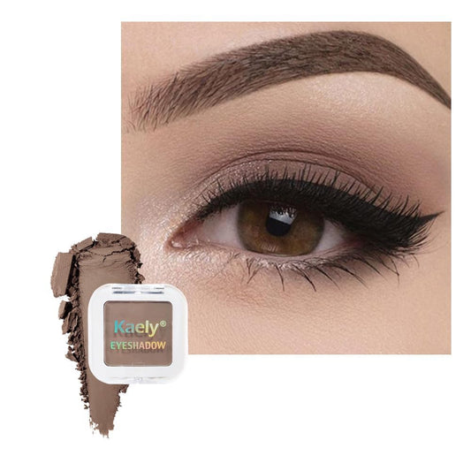 evpct Matte Brown Single Eyeshadow Palette Makeup for Older Women, Nude Cocoa Brown Cream Eye Shadow Palette Makeup Singles for Older Women Matte, High Pigment Waterproof Monochrome Mini Eyeshadow | alldaygood beauty