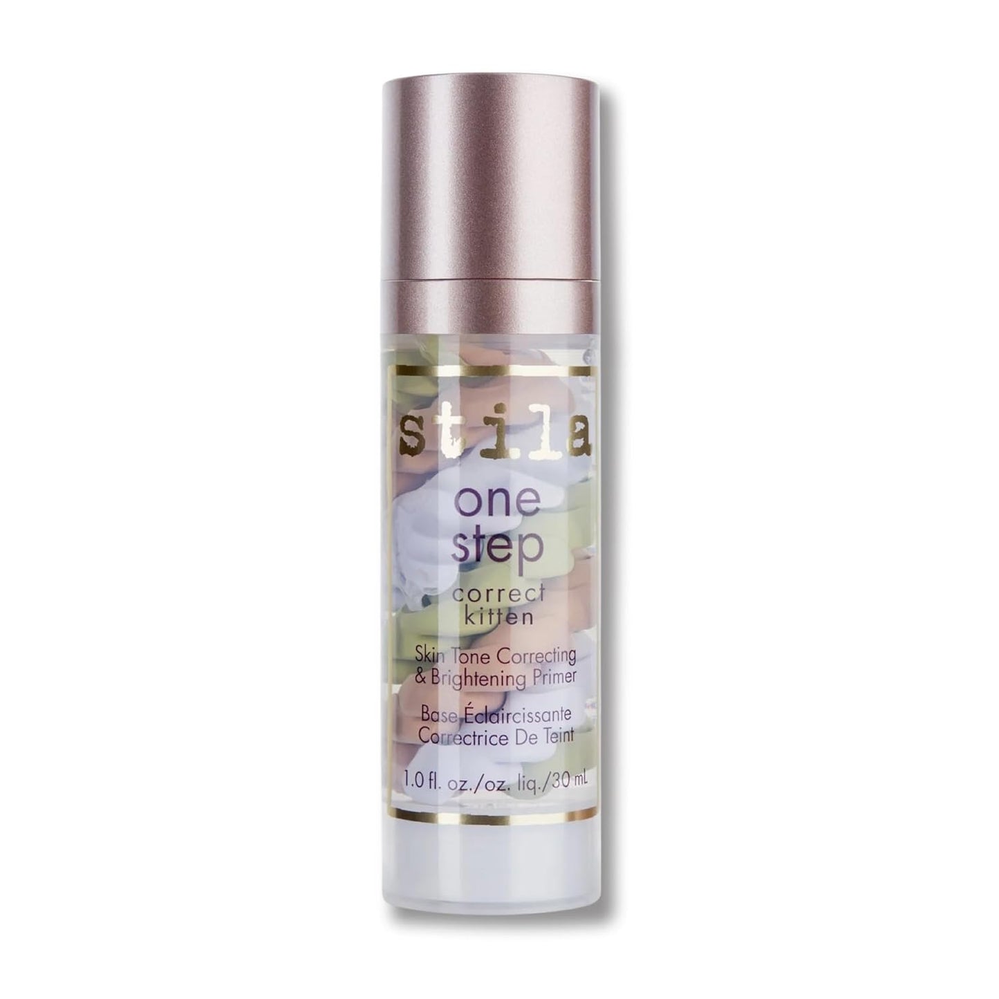 stila One Step, Color Corrector & Brightening Primer Facial Serum to Even Skin Tone, Moisturize & Hydrate, Oil-Free Makeup 1 Fl. Oz.