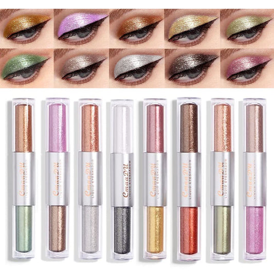 evpct 16 Colors Liquid Glitter Shimmer Metallic Eyeshadow Set Glitter Sparkle Colorful Liquid Eyeliner Makeup Set delineador pupilentes de ojos contra el agua sombras colores para ojos con brillo | alldaygood beauty