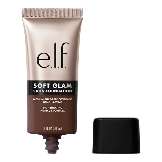e.l.f. Soft Glam Foundation, Medium Coverage, Long-Lasting & Buildable Foundation For A Smooth, Satin Finish, Vegan & Cruelty-Free, 60 Rich Cool | alldaygood beauty