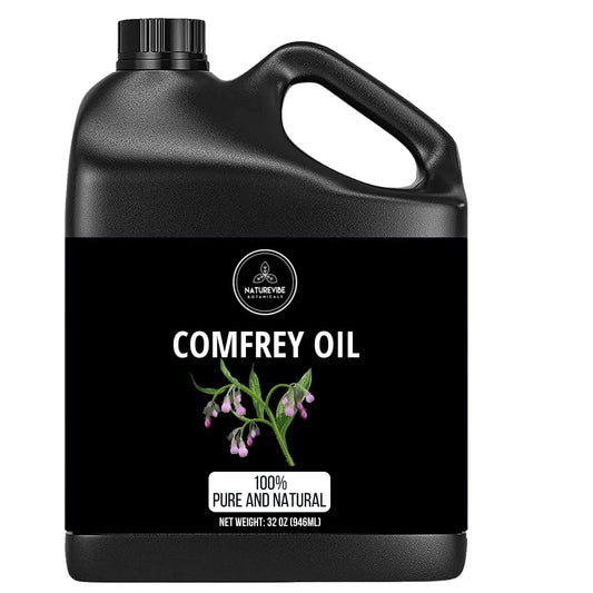 Naturevibe Botanicals Comfrey Oil 32 Ounces | 100% Pure and Natural | Great for Skin Care and Hair Care | alldaygood beauty