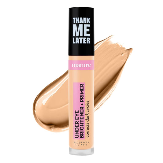 Elizabeth Mott Thank Me Later Under Eye Brightener & Primer – Hydrating Color Corrector for Dark Circles – Lightweight Concealer Base for Mature Skin, Medium Shade 5ml | alldaygood beauty