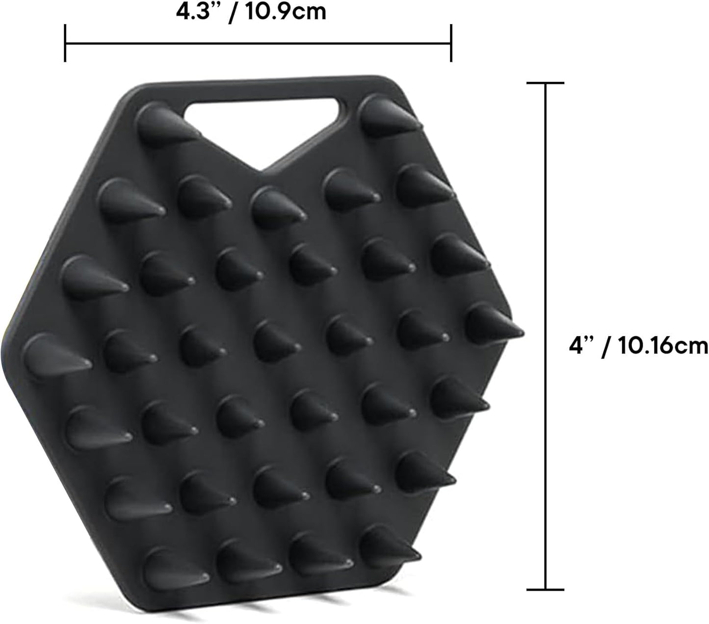 TOOLETRIES Scalp Scrubber - Silicone Exfoliating Hair Scrubber for Men, Bath & Shower Accessories - Durable Scalp Massager That Boosts Circulations & Strengthens Hair - Charcoal