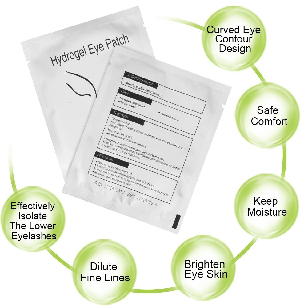 100 Pairs Under Eye Pads, Lint Free Lash Extension Under Eye Patches for Eyelash Extension,Eye Mask Beauty Tool (FOX)