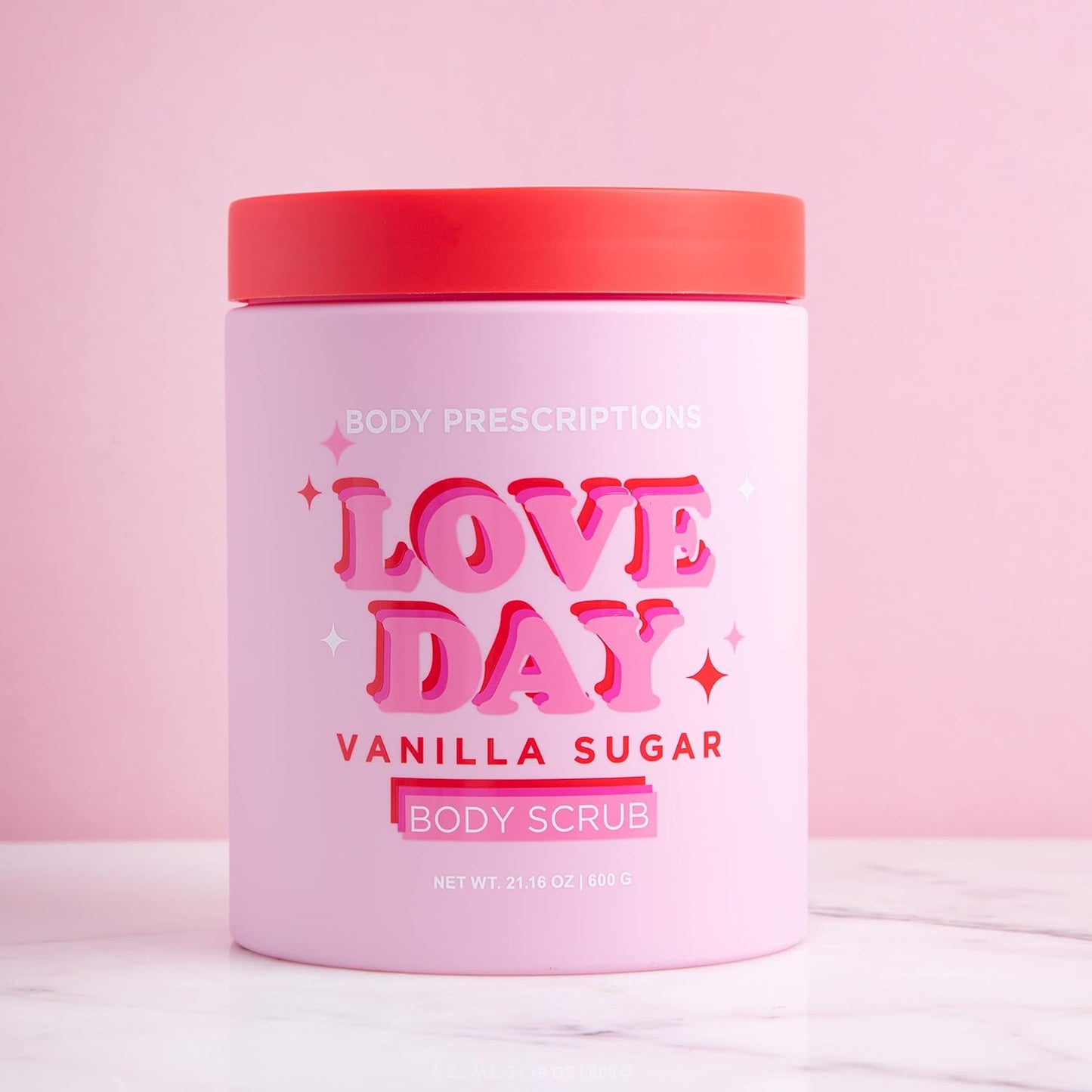 Body Prescriptions Exfoliating Body Scrub – Body Cleanser for Nourished, Ultra-Smooth Skin, Vanilla Sugar (Love Day)