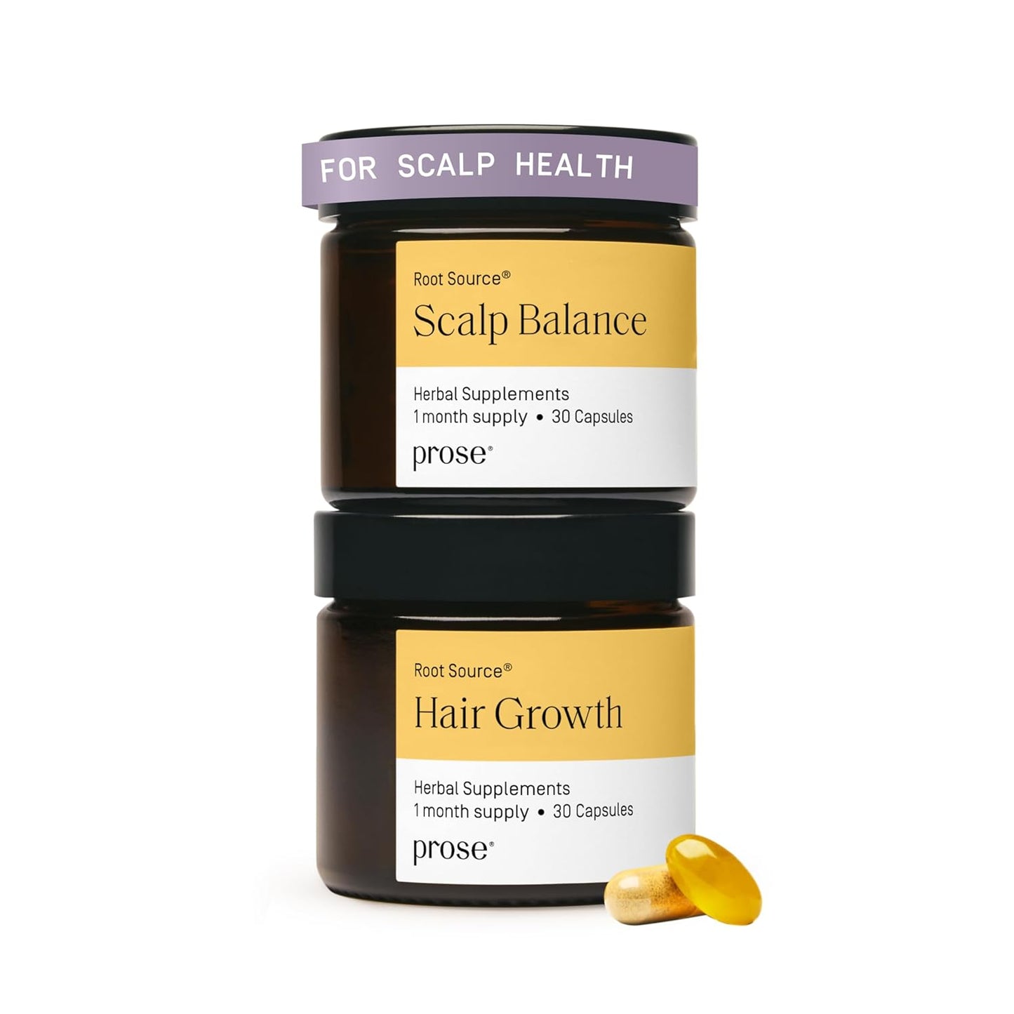 Prose Scalp Balance & Hair Growth Supplements, Scalp Relief, Clinically Proven Growth Complex for Visibly Fuller Hair in 90 Days, Vegan, Biotin, No Hormone Disruptors, Gluten Free, 1 Month Supply