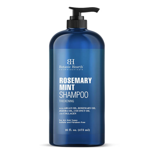 Botanic Hearth Rosemary Shampoo 16 Oz | Rosemary Oil Shampoo De Romero For Hair Growth With Biotin & Mint | Sulfate Free,Thicker & Fuller Hair | Deep Cleansing & Nourishing | alldaygood beauty