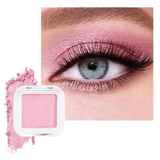 Shimmer Singe Eye Shadow Palette Makeup, Pink Sparkle Shimmer Monochrome Eyeshadow For Old Women, Mini Pressed Pigmented Waterproof Sombras Para Ojos, Vegan, Talc, Paraben & Cruelty Free, 11 | alldaygood beauty
