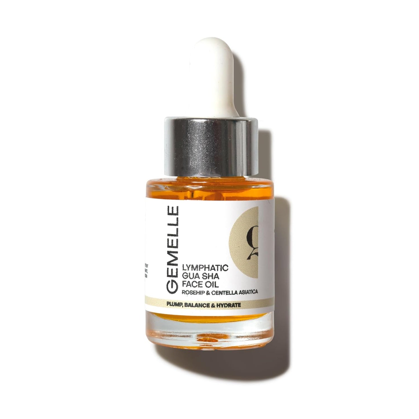 GEMELLE Lymphatic Gua Sha Face Oil | 10x Award Winner | Detox, Plump, Balance, Hydrate | High-Altitude Rosehip, Centella Asiatica & More! | Organic, Natural, Clean Beauty | Starter, Travel 15ml