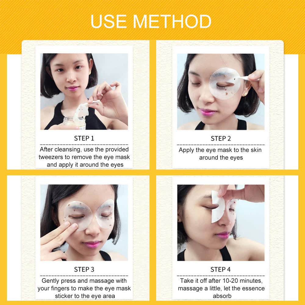 Gold Osmanthus Eye Mask,24K Gold Eye Patches for Puffy Eyes and Dark Circles,Reduce Under Eye Bags and Smooth Wrinkles,Moisturizing Eye Gel Pads,80Pcs