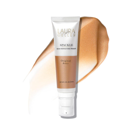 LAURA GELLER NEW YORK Spackle Primer - Bronze - Super-Size 2 Fl Oz - Hyaluronic Acid Makeup Primer for Mature Skin | alldaygood beauty