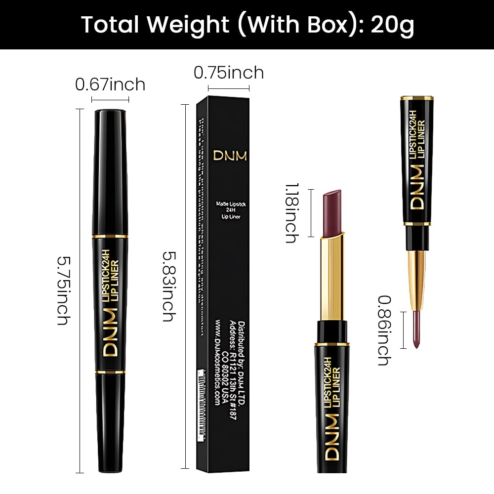 evpct 1Pcs More Berry Lip Liner and Lipstick Set Kit for Women, Matte Lips Kit with Lip Liner Lip Stains Long Lasting Waterproof 24 Hour Lipstick and Lip Liners Combo Lipliners Pencil 29#