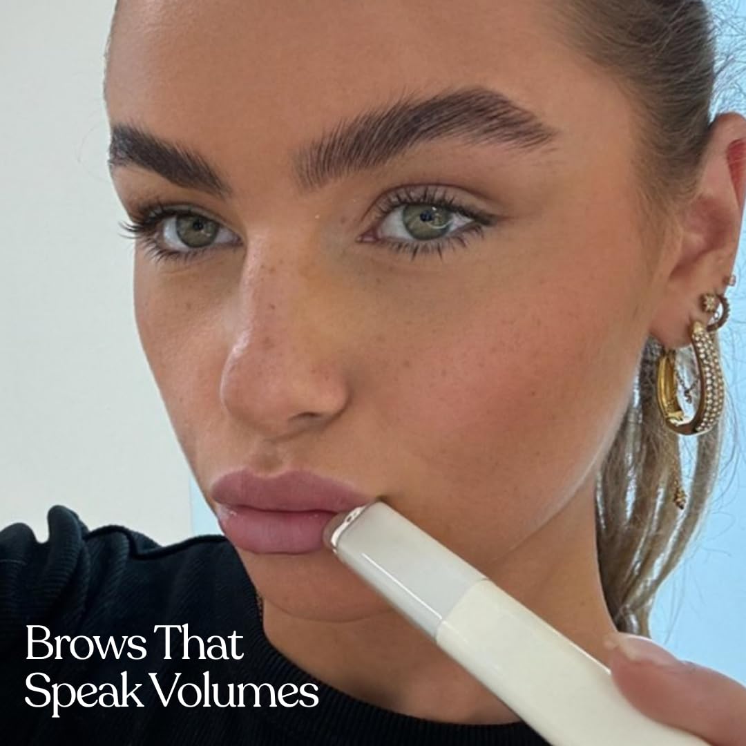 2 in 1 Eyebrow Gel and Serum for Women, Clear Brow Glue Gel with Brush, Long-Lasting, Waterproof, Smudge-Resistant, Perfect Eyebrow Makeup achieves Semi-Permanent Natural Look - All Skin Types