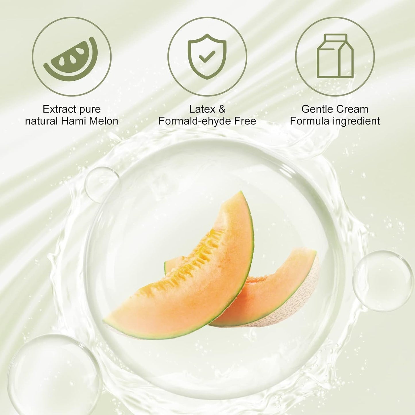 Eyelash Extension Remover 10g Cream Lash Extension Remover Dissolves Powerful Eyelash Glue Remover Low Irritation eyelash remover for lash extensions Lash Glue Remover for Sensitive Skin(Hami Melon)