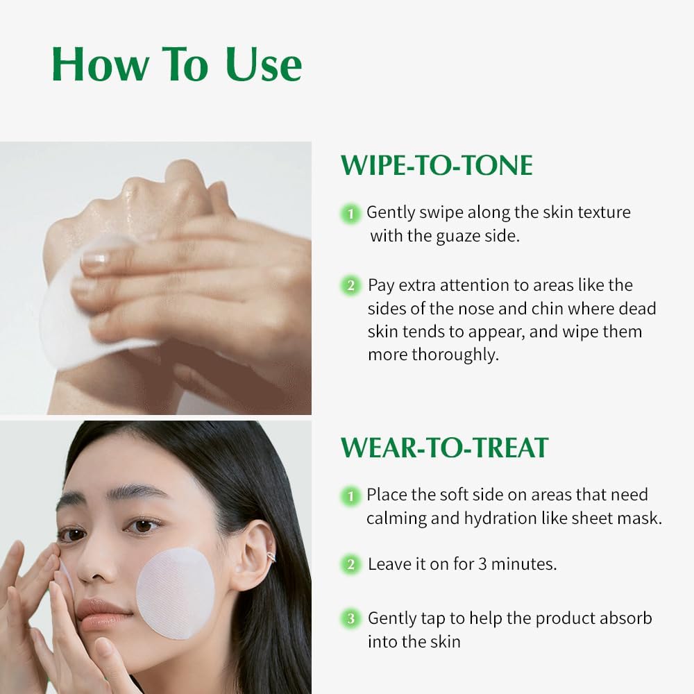 UIQ Biome Remedy Toner Pads, Dual-Textured Facial Pad for Hydrating, Moisturizing, Calming, Pore Care, Non Comedogenic, Daily Toner Pads for Soothing Skin 6.08 fl. oz., 70 Sheets