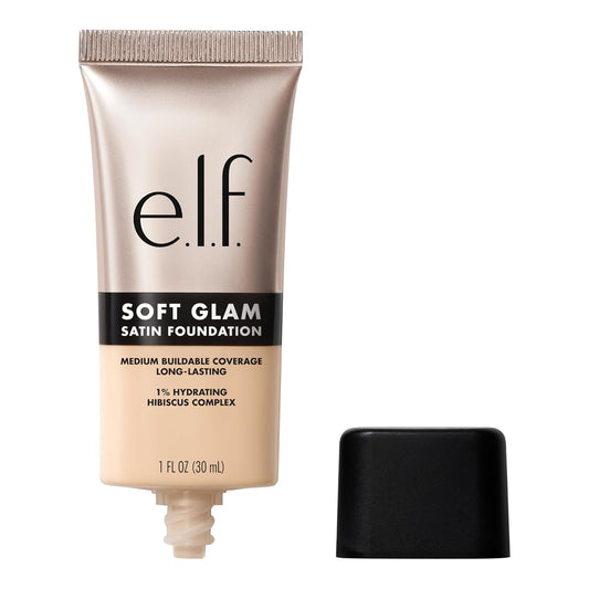 e.l.f. Soft Glam Foundation, Medium Coverage, Long-Lasting & Buildable Foundation For A Smooth, Satin Finish, Vegan & Cruelty-Free, 13 Fair Neutral | alldaygood beauty