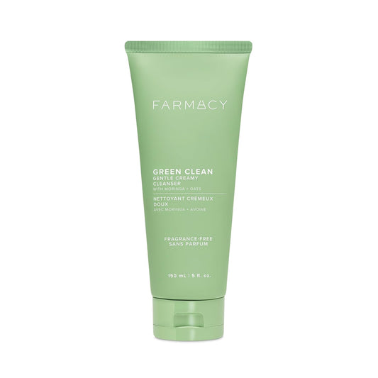 Farmacy Gentle Creamy Face Cleanser - Hydrating Facial Cleanser to Nourish + Help Remove Makeup + Impurities - Enriched with Aloe + Moringa Oil to Soothe, Purify + Refresh Skin (150ml) | alldaygood beauty
