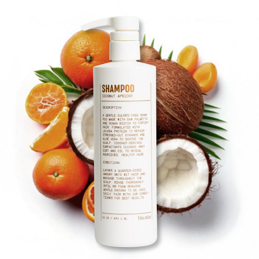 Blu Atlas Men's Natural Shampoo – Organic, Sulfate-Free, Paraben-Free – Deep Cleansing & Hydrating – Coconut Apricot Scent – Made in America – 16 oz | alldaygood beauty