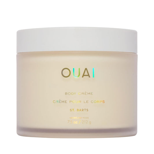 OUAI Body Cream, St. Barts - Hydrating Whipped Body Cream with Cupuaçu Butter, Coconut Oil and Squalane - Softens Skin and Delivers Healthy-Looking Glow - Sulfate-Free Skin Care (7.5 Oz) | alldaygood beauty