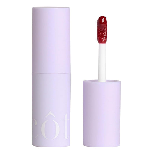 Côte Beauty's Tempted Peptide Lip Shine, Ultra Hydrating & Long-Lasting Warm Berry Plumping Lip Gloss for Women with Hyaluronic Acid, Shea Butter & Jojoba Oil, Vegan & Cruelty-Free, 0.12 Fl Oz | alldaygood beauty
