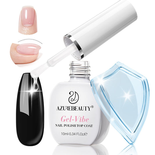 AZUREBEAUTY Natural Top Coat Nail Polish – Clear, Quick Dry, Long Lasting, Glossy Shine, Air Dry Formula, Smooth Finish, Nail Lacquer for Manicure & Nail Art, Salon-Quality | alldaygood beauty