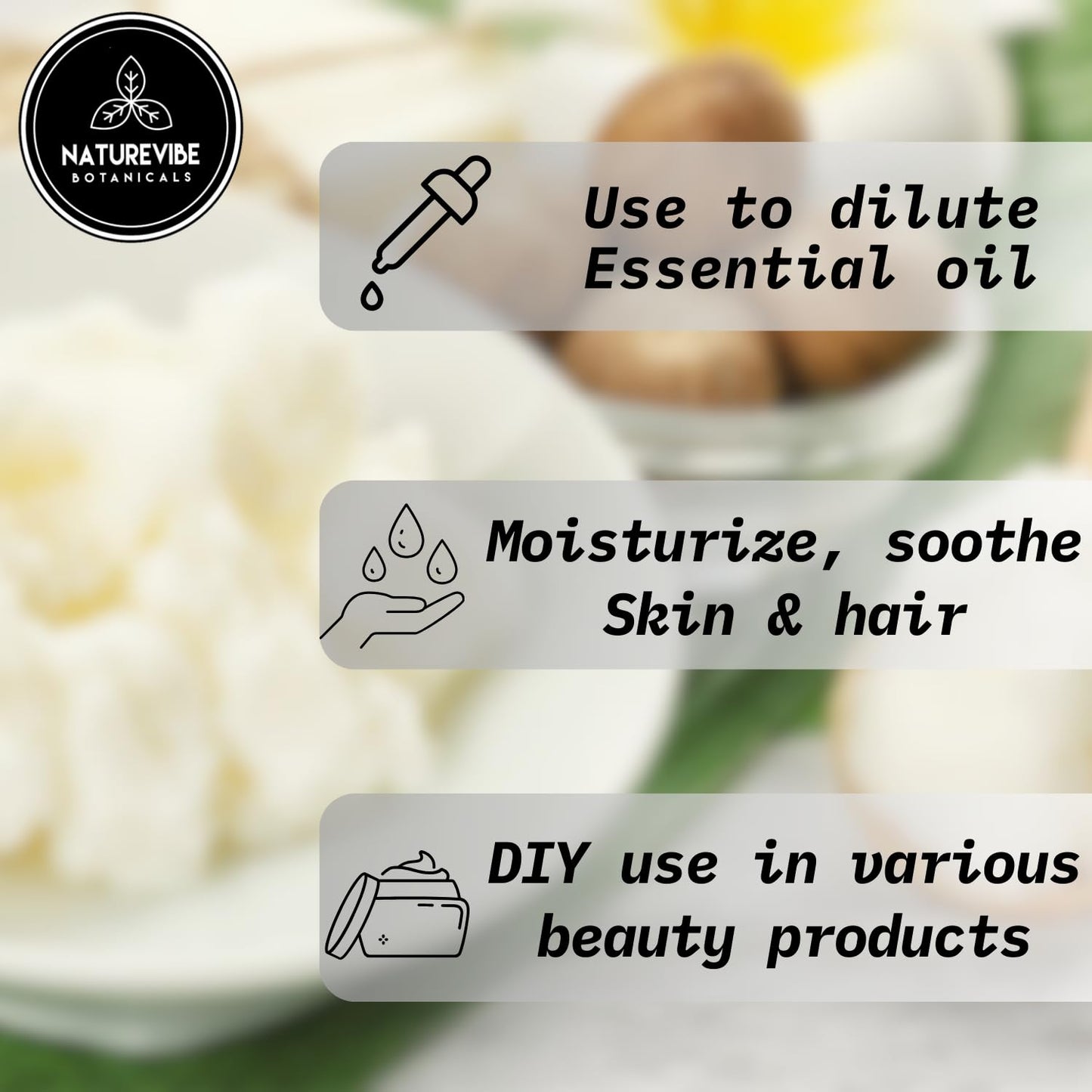 Naturevibe Botanicals Shea Nut Oil 32 Ounces | 100% Pure and Natural | Great for Skin Care and Hair Care