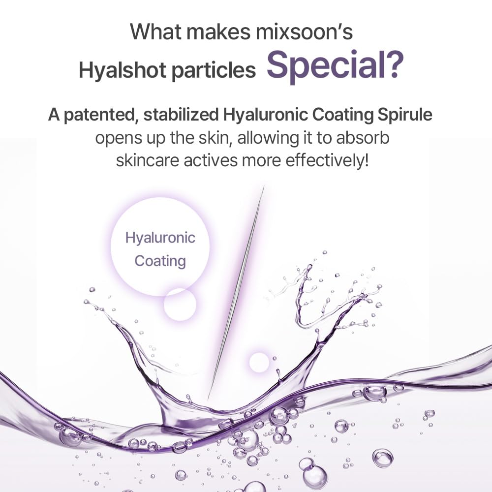 mixsoon Peptide Cica Hyalshot 150, 1.69 Fl. Oz / 50ml Centella Asiatica, Hyaluronic Acid for Sensitive Skin Lightweight & Fragrance-Free Korean Glass Skin Care