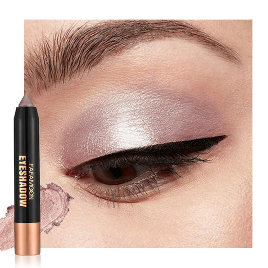 Monochrome Cream Glitter-Shimmer Eye Shadow Stick Palette makeup | 2-in-1 Eyeshadow & Eyeliner Pencil for Women | Waterproof, Vegan & Cruelty-Free | Sombras Para Ojos | 03 Shimmer Rose Gold | alldaygood beauty