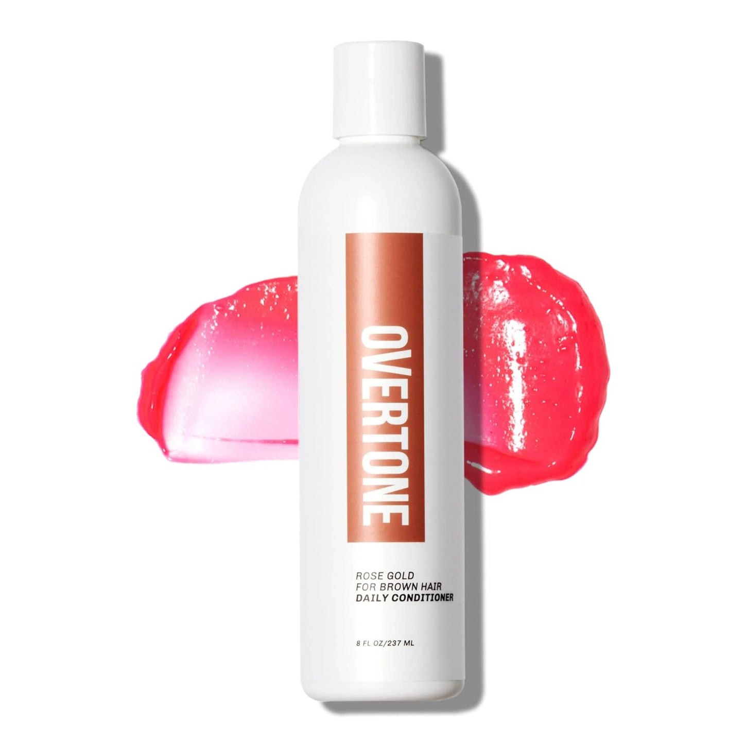 Overtone Daily Color Depositing Conditioner: 8oz Temporary Coloring Conditioner w/Shea Butter & Coconut Oil, Refresh Color & Prevent Fading, Vegan & Cruelty-Free, Rose Gold For Brown is Golden Rose