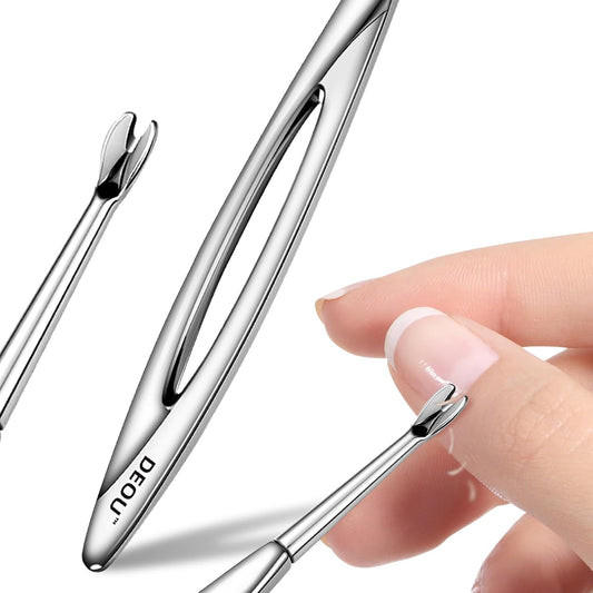 Cuticle Pusher Dead Skin Remover Stainless Steel dead skin fork cuticle trimmer Professional nail art tools Peeler Scraper Clean nail edges cuticle | alldaygood beauty