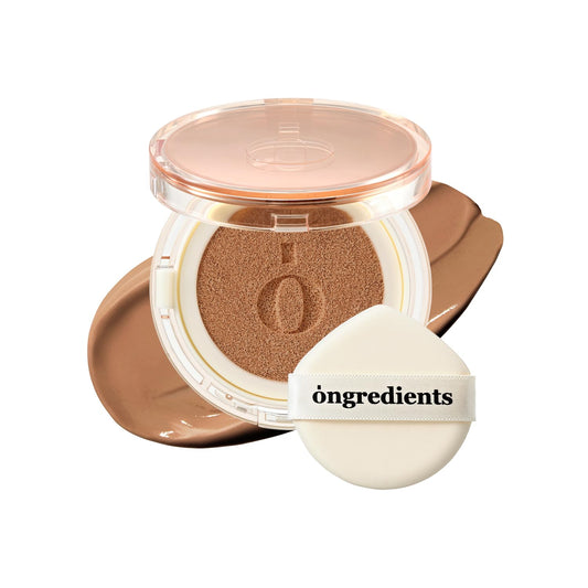Skin Barrier Glow Cover Cushion, All-day Coverage, Glow Finish, Lightweight, Skincare-Like Texture, Non-cakey Makeup, Korean Cushion Foundation (#43N Moonlight, 0.15 oz) | alldaygood beauty