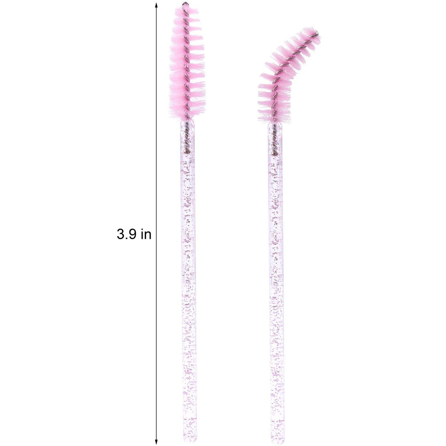 Tbestmax 2000 Disposable Mascara Wands Eyelash Brush Spoolies for Eyebrow Eye Lash Extension Pink
