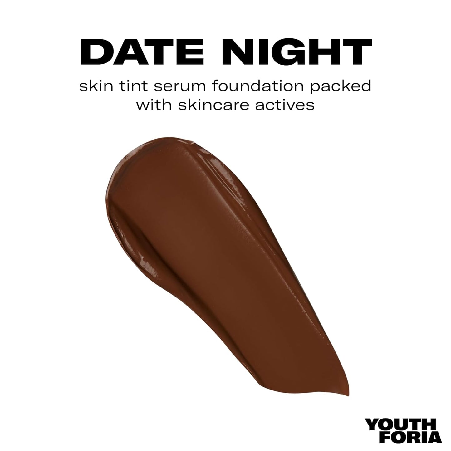 Youthforia Date Night Skin Tint Serum Foundation, Light-Medium Coverage, Hydrating Formula, Vegan & Cruelty-Free, 495 Deep - Neutral with Cool Undertones