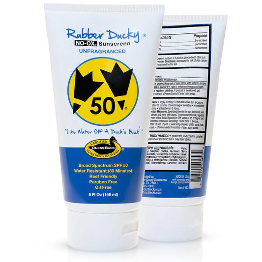 Rubber Ducky | Vitamin E Sunscreen with SPF 50, Water-Resistant Sunscreen for Face and Body | Broad Spectrum Lotion, Oil-Free Moisturizing Sunscreen, Alternative for Moisturizing Sunblock (2pcs., 5oz) | alldaygood beauty