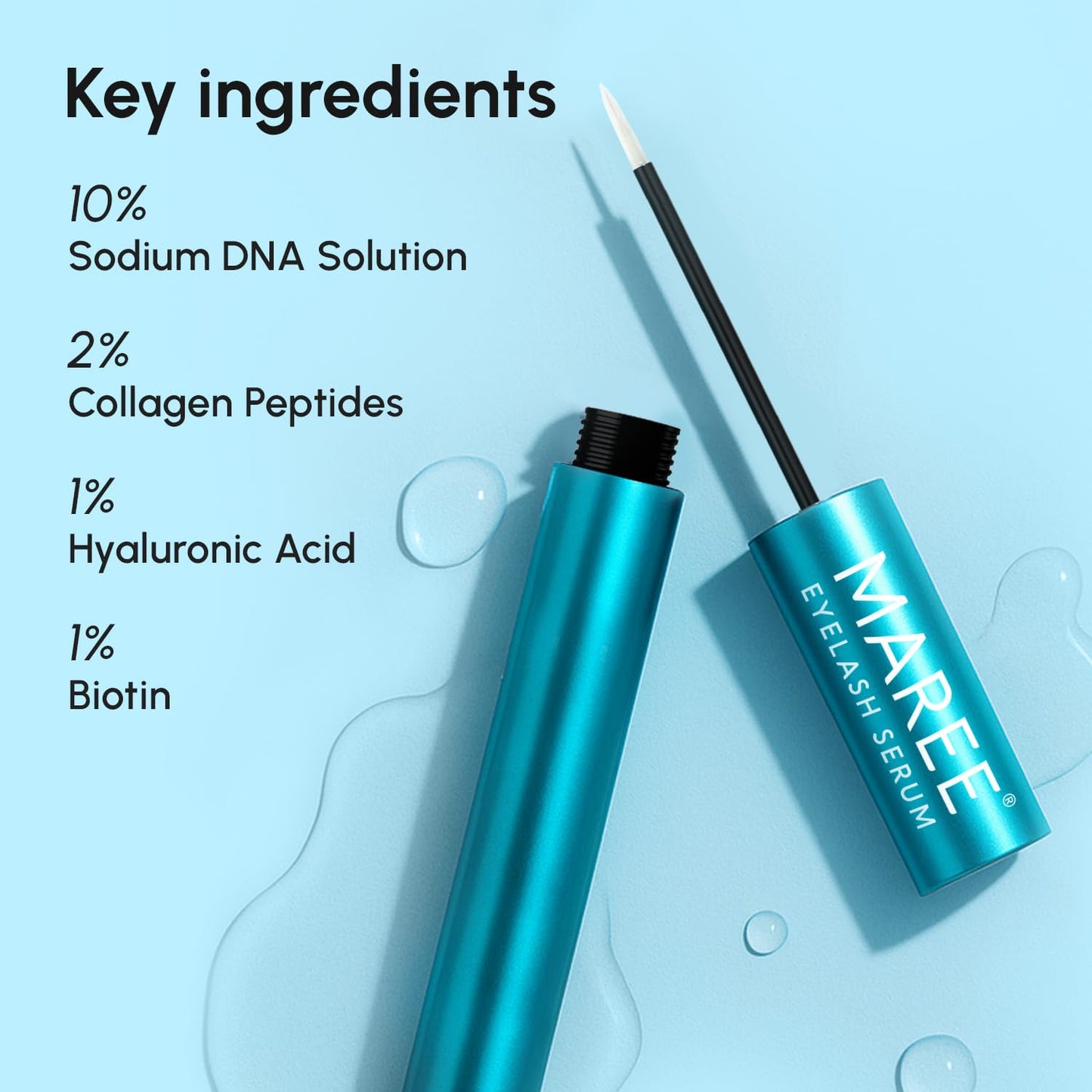 MAREE Eyelash Serum To Grow Lashes & Brows - Eye Lash Serum for Eyelash Growth Without Prostaglandin - Rapid Enhancing Lash Growth Eyebrow Boost Oil - Sérum De Pestañas Suero Para Pestañas Crecimiento