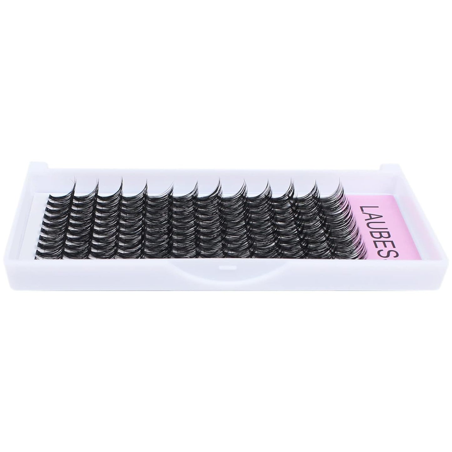 Lash Clusters LAUBESS Individual Lashes Waterproof Eyelash Clusters Mixed Tray Cluster Eyelash Extensions Soft Cluster Lashes for Beginners (40D-D-14)