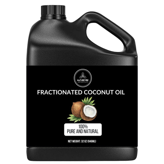 Naturevibe Botanicals Fractionated Coconut Oil 32 Ounces | 100% Pure and Natural | Great for Skin Care and Hair Care | alldaygood beauty