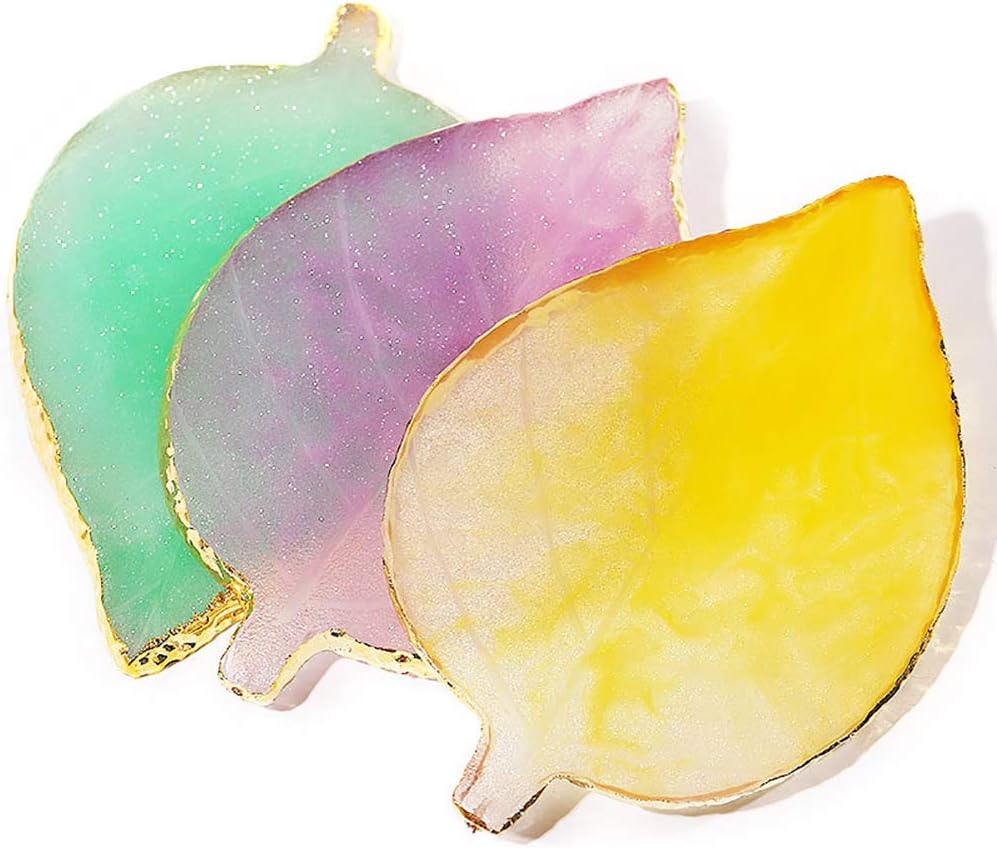 1 Pcs Leaf Resin Nail Art Palette Painting Makeup Palette Tray Cosmetic Nail Gel Polish Colors Mixing Pallet Purple