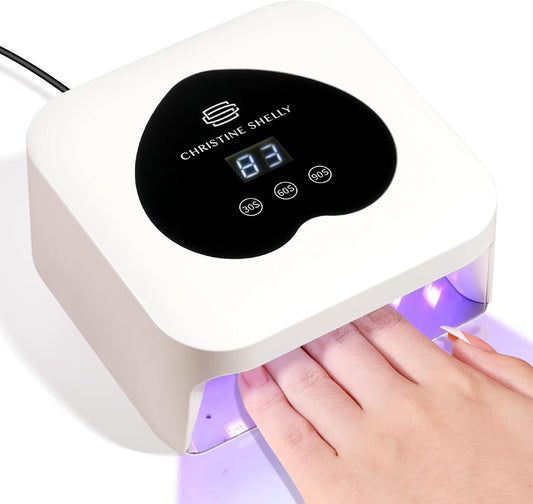 UV Nail Lamp, CHRISTINE SHELLY UV Light for Gel Nails, 48W Plug-in Mini Nail Lamp Nail Dryer with Touch Control Auto Sensor and 3 Timer Settings Nail Light Curing Lamp, Home Salon Nail Art Tools | alldaygood beauty